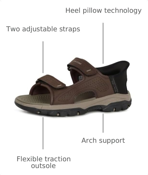 Image of Skechers Men's USA Tresmen - Reece Two Strap Open Toe Slip-Ins Sandal