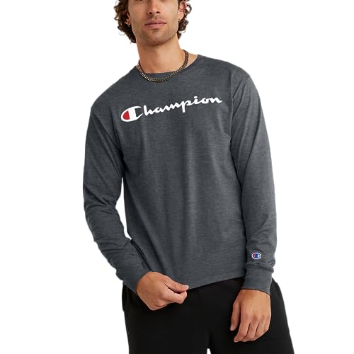 Champion, Classic Long Sleeve, Comfortable, Soft T-Shirt for Men (Reg. Or Big & Tall)