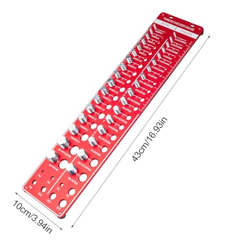 Vérificateur de filetage 34 trous pour identifier écrous et vis - 5