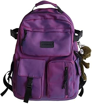 Casual Large Capacity Student Backpacks Cute Backpack for Back To School Traveling Hiking Teens Girls Aesthetic Backpack... Purple