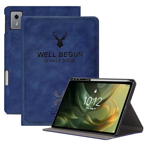 ProElite Case Cover for Motorola Pad 60 Neo 11 inch 2025 Case, Deer Flip case Cover for Motorola Pad 60 Neo 11 inch 2025 Case with Pen Holder [Auto Sleep Wake Feature], Dark Blue