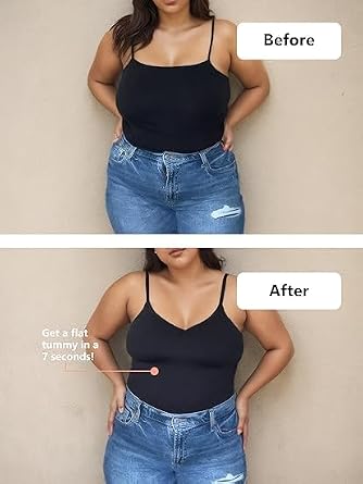 ATTLADY Compression Tank Tops for Women, High Shaping Scoop & V-Neck Cami, Shapewear Tummy Control Camisole