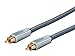 Monolith RCA Cable - 24K Gold Plated Connectors, AL foil, OFC Copper Braided Shield, 3 Feet, Silver