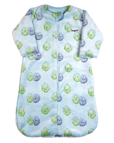 Saco de Dormir Bebe Casulo Pijama Cobertor Soft Estampado Grosso Ziper - Azul M