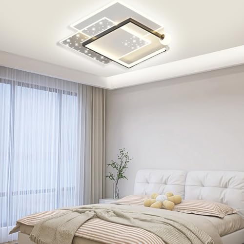 Plafonnier LED aluminium étoile minimaliste pour chambre moderne - 6