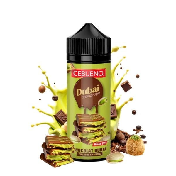 Cebueno Eliquide El Mordjvape 100ml, Sans Tabac, Sans Nicotine, Interdit  aux moins de 18 ans. (Dubai Chocovape: Chocolat, Kunafa et Pistache) :  Amazon.fr: High-Tech