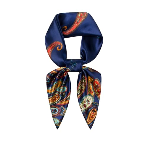 Image of 35 inch Men's Silk Cowboy Scarf - Oversized Western Bandana Neckwear, Large Square Scarf with Gift Packaging