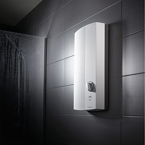AEG DDLE Basis Electronic Instantaneous Water Heater 18/21/24 kW, Switchable, Continuous Temperature Selection with 4 Application Symbols, Fixed Connection 400 V, VDE Tested, 222390