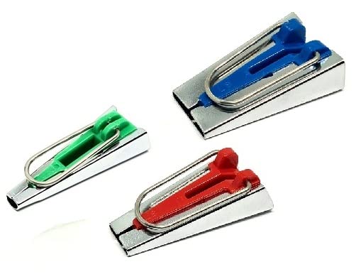 ZENITH Combo 6mm +18mm + 25 mm Bias Tape Maker Binding Sewing Accessories. Green Red Blue Steel Finish 6mm +18mm + 25 mm Bias Tape Maker)