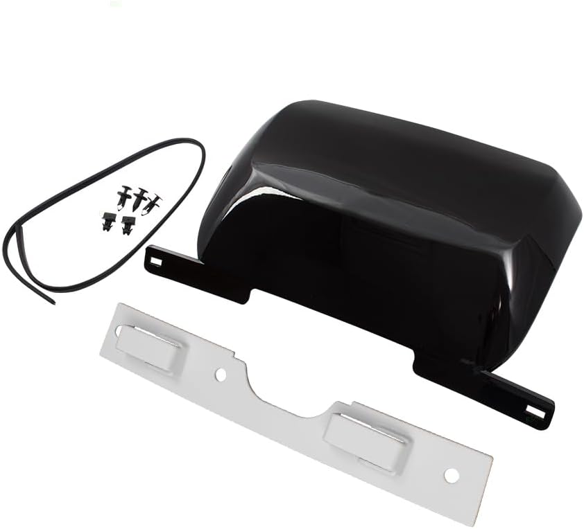 Brock Replacement Rear Bumper Trailer Hitch Tow Cover Painted Black Compatible with 2007-2014 Suburban Tahoe Yukon 19172860