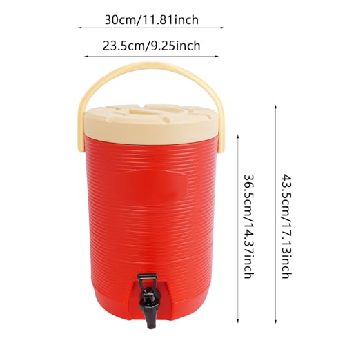 ROGONPDK Calentador de cubo aislado de 17 litros con tapa, recipiente aislante de acero inoxidable con grifo, dispensador de bebidas calientes y frías, recipiente térmico, dispensador de bebidas, para - imagen 2