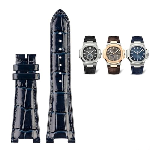 Bracelet de montre en cuir véritable 25mm interface spéciale pour montre hommes 5711 5712g