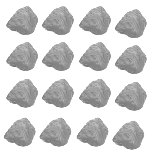 SHINEOFI 100pcs Gray Artificial Rocks Decorative Stones for Garden Landscaping, Terrarium Decor, Aquarium Landscaping Models, Realistic Diorama and Model Train Accessories