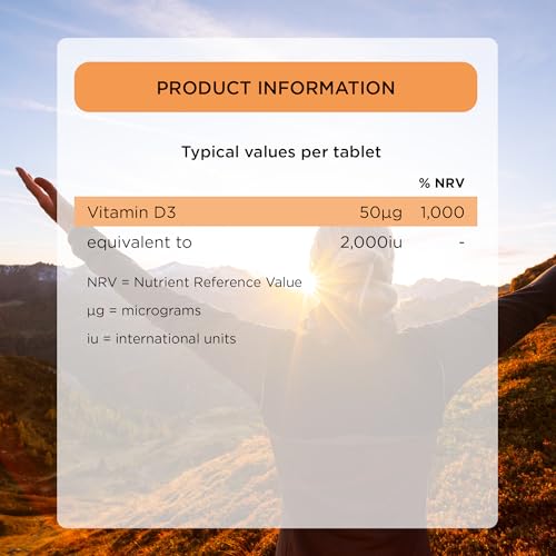 Healthspan Vitamin D3 50 Plus 2000iu (180 Capsules) | Ideal for Anyone Over 50 | Super Strength | Immune Health | Bone, Teeth & Muscle Health | Vegetarian - Image 5