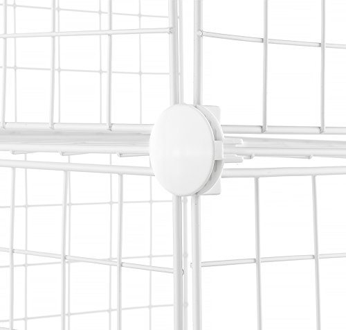 Whitmor Storage Cubes Stackable Interlocking Wire Shelves -White (Set Of 4) #TOP4