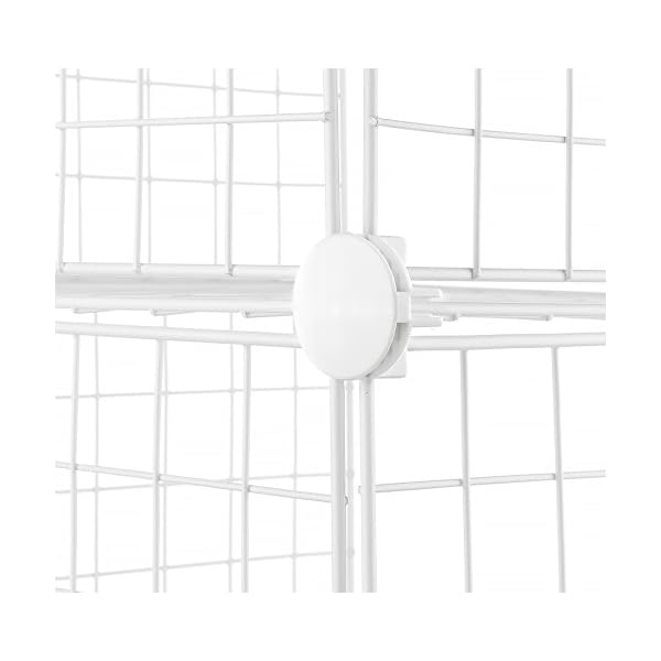 Whitmor Storage Cubes Stackable Interlocking Wire Shelves White