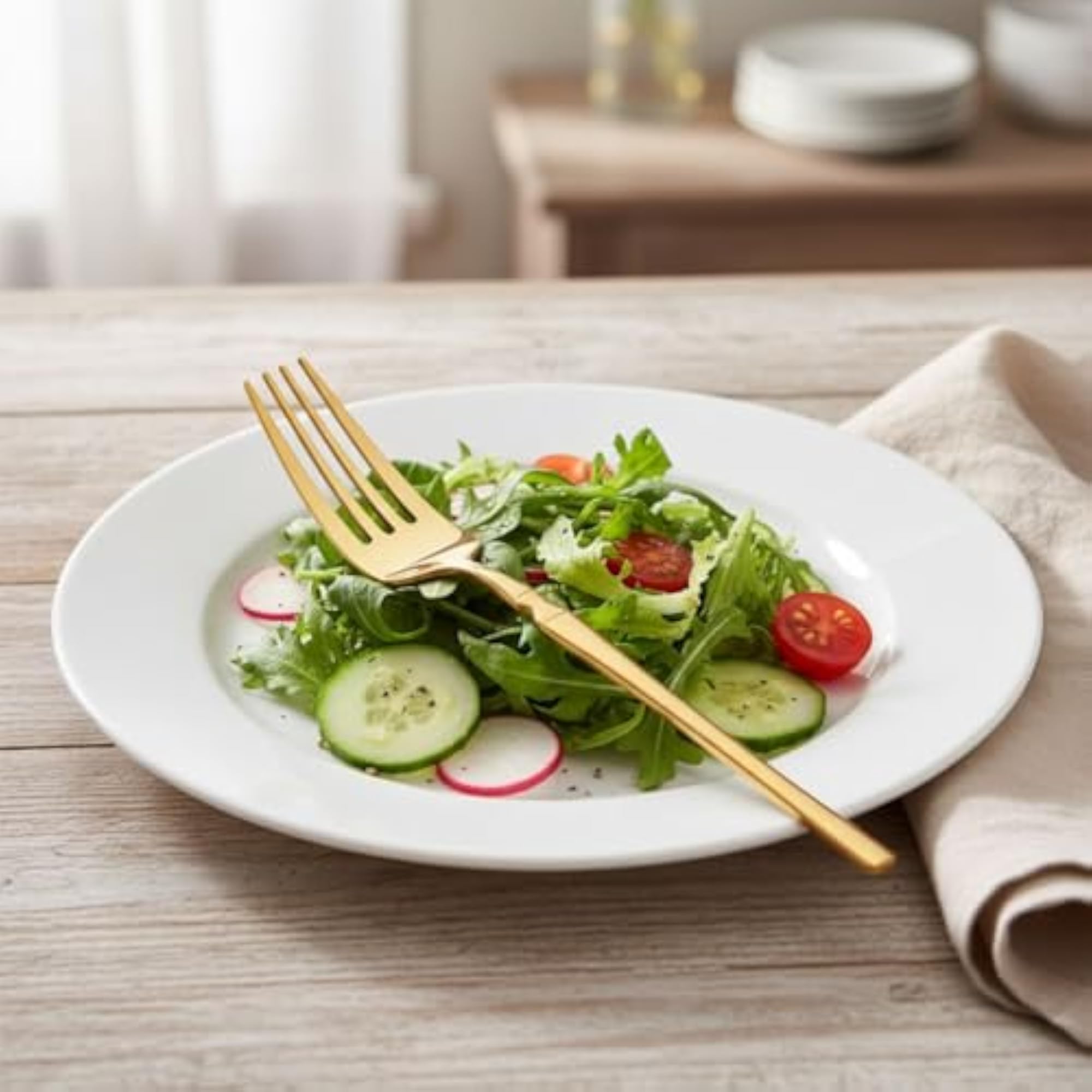8 Pcs Golden Festive Cutlery Set for Dining Table