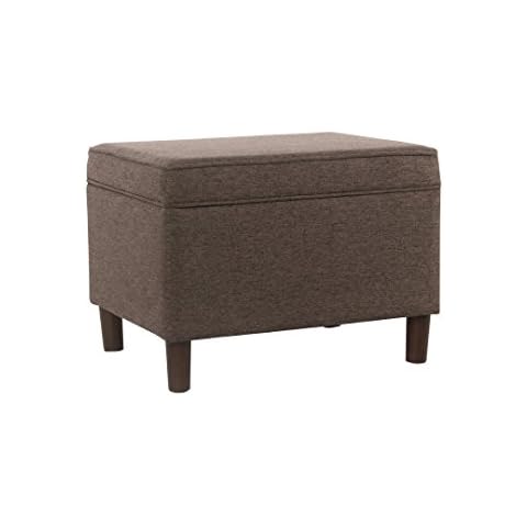 Spatial Order Home Decor | Dinah Collection Modern Storage Ottoman | Ottoman with Storage for Living Room & Bedroom (Brown) Cover