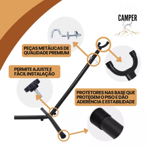 Suporte Rede Descanso Dormir Ar Livre Portatil Suport 250 Kg