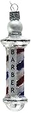 Old World Christmas Ornaments: Barber Pole Glass Blown Ornaments for Christmas Tree (36126)