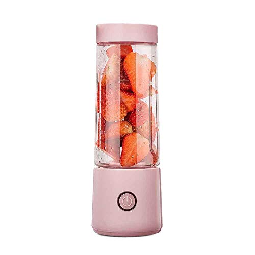 MOBYGKFY Licuadora portátil para batido de frutas o verduras hecho a mano Mini exprimidor con recargable para viajes al aire libre