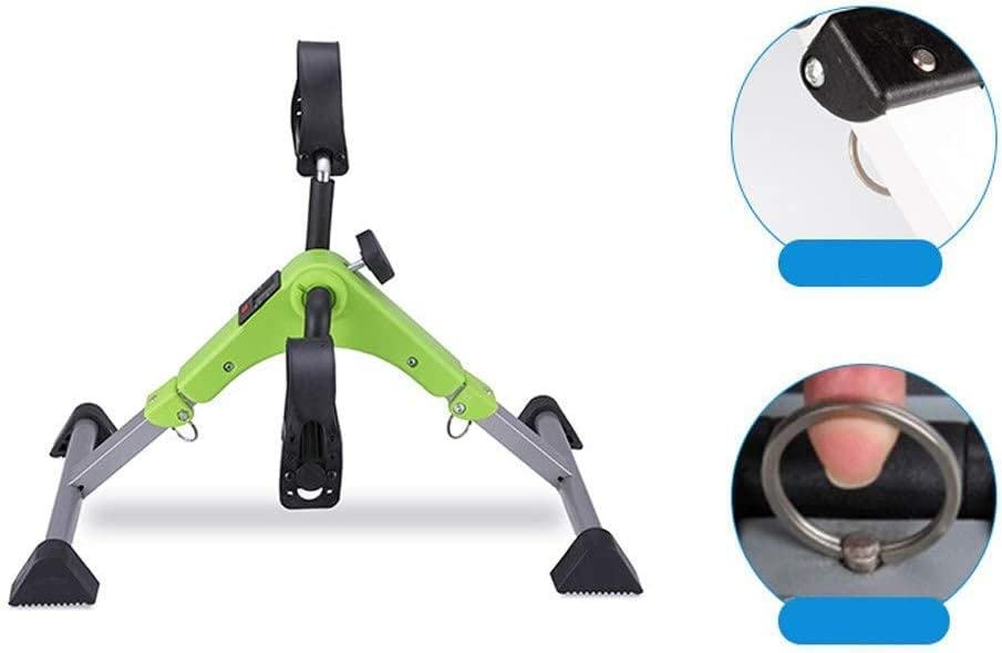 Mini bicicleta plegable para ejercicio portátil verde miniatura 4