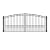 ALEKO Dual Swing Driveway Gate| 16 x 6 Feet Anti-Rust Galvanized Steel Gate w/Warranty| Outdoor Gate Fence Gate Swing Gate Security Gate| Steel Barrier Gate| (Style: Paris)