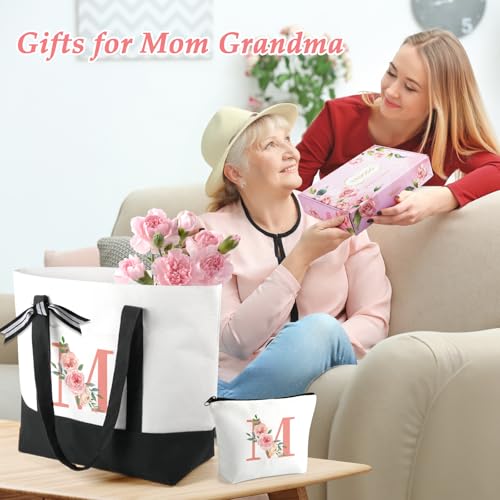 TRSODD Birthday Gifts for Women Mothers Day Gifts for Mom Wife Grandma Daughter Sister Teacher Appreciation Large Tote Bag and Makeup Bag2
