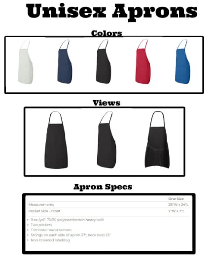 Miniatura 2 de Matching Couples Aprons Set, Chef & Sous Chef Aprons, Personalized Mr and Mrs Aprons, Couples Apron Set, Wedding Gift, Newlywed, Anniversary (Navy)