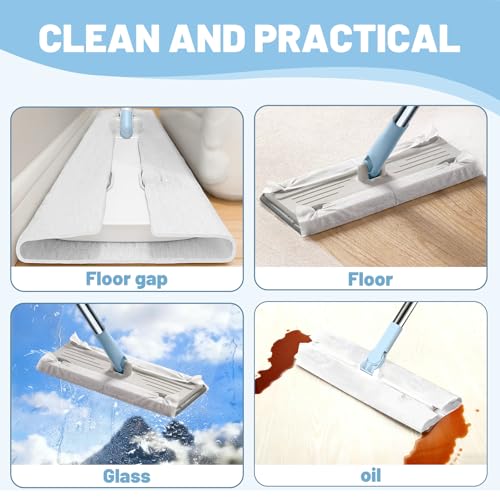 Uryxery Einweg-Trockentücher, flach, elektrostatische Pads, kompatibel mit Speedmop und Bodenwischern, 20 x 14 x 9 cm, für Tierhaare/Bodenreinigung, 100 Stück