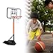 FytStycale Foldable Basketball Hoop Sports Equipment, 7.1-8.9 ft Adjustable Height, Basketball Goal System Portable for Outside Adults, Clear