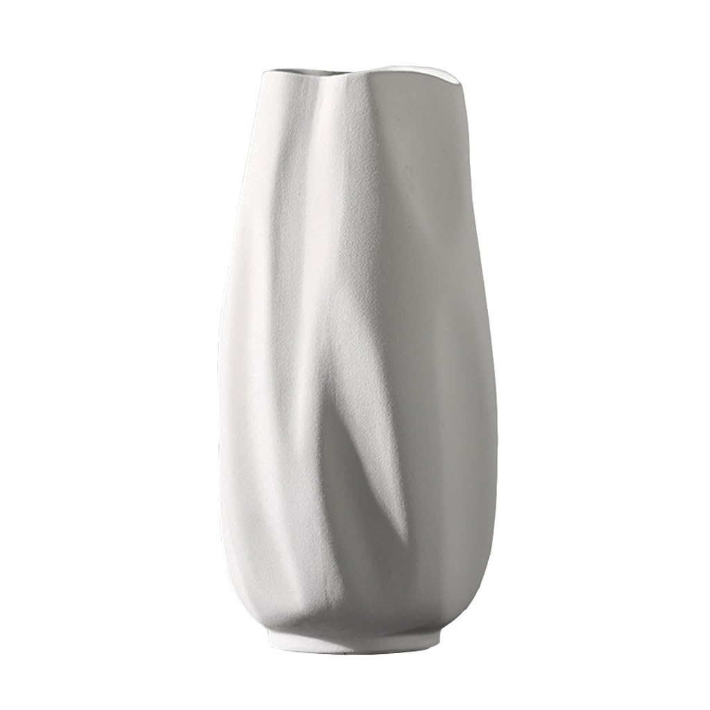 Centerpiece Vases Modern White Ceramic Vase Simple Guest Decoration Hall Entrance Dried Flower Arrangement Creative