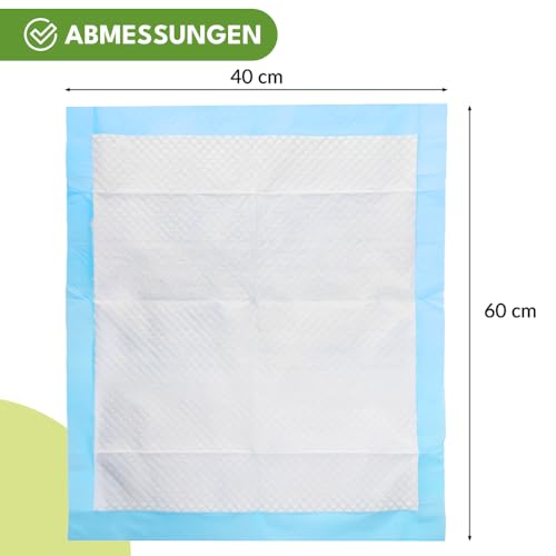 KRUMAD Trainingspads für Hunde, 50 Stück, 6-Schichten, PIPI Matten für Hunde, Trainingsmatte für Welpen, Inkontinenzunterlagen, Wasserdicht, Hunde Zubehör, 40 x 60 cm