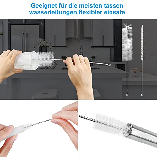 Reinigungsbürsten 4er Set Reinigungsset Flaschenbürste Lang Griff Bürstenset Flexibler Bowl-Bürste,Rückstandslose… – Bild 5