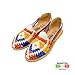 Amantoli Calvillo Model - Women 100% Artisan Hand Made Mexican Leather Hipster Brown Colorful Closed Toe Sandal Huarache Artesanal - Hecho a Mano Handcrafted in Mexico (7 US)