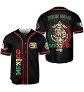 AOVL Custom Mexico Baseball Jersey for Men Women Eagle Flag Mexico Shirt Personalized Mexicano Me...