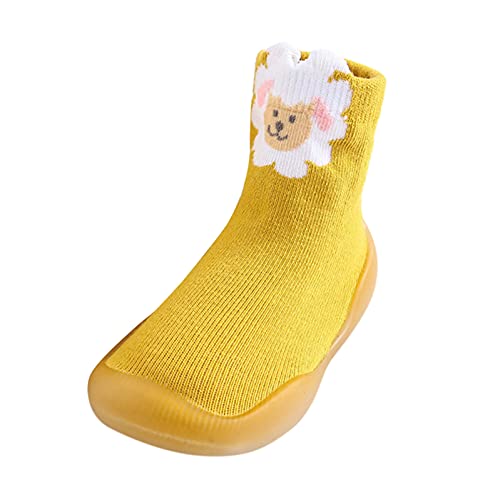 Size 1 Slippers for Boys Toddler Baby Boys Girls Solid Warm Knit Soft Sole Rubber Shoes Youth Cleats Size 2