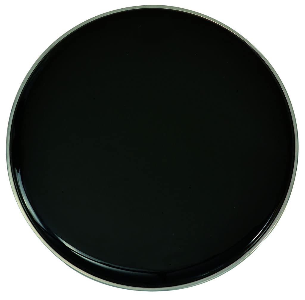 22" Black Resonant Bass Drum Head W/Control Ring