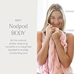 nodpod Body 6.5lb Compact Weighted Blanket I Perfect for Relaxation, Lounging, Napping, Sleeping & Travel I Glass Bead Filled, Machine Washable I Blush Pink I (29" x 24")