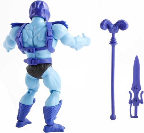 Image of Masters of The Universe Origins Action Figure Skeletor, 5.5 Inch 1980s Motu TV Villain, Detailed Design with Harness, Havoc Staff & Sword