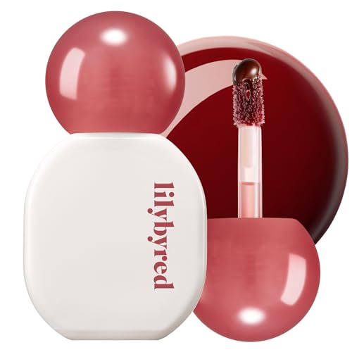 lilybyred Sugar Wrapping Tint Gloss, 0.21 oz. | Korean Glassy Lip Stain, Smooth Glaze Finish, Lightweight &amp; Non-Sticky, No-Darkening Color Stay, Ceramide-Infused Lip Care (06 Pomegranate Black Sugar)