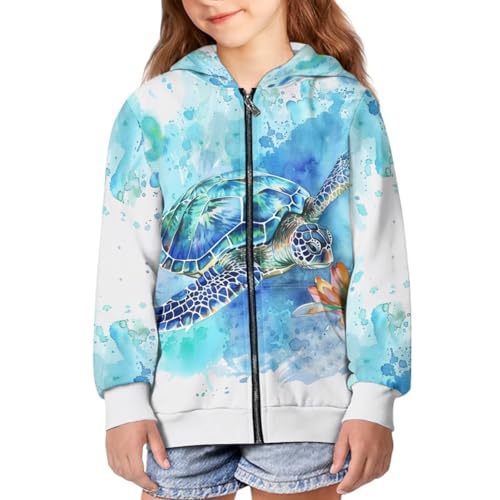 Kids Zip Up Hoodie Fashion Sweatshirt for Girls Boys Size 6-16 Years Old
