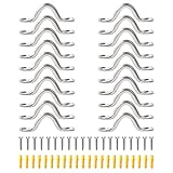 Houdao 20 Stück Fenderöse Edelstahl Pad Eye 304 Edelstahl Kajak Pad Kajak Augplatte Mit 40 Schrauben und 40 Stück Dehnschraube für Kajak Kanu Rigging, Wand-Haken