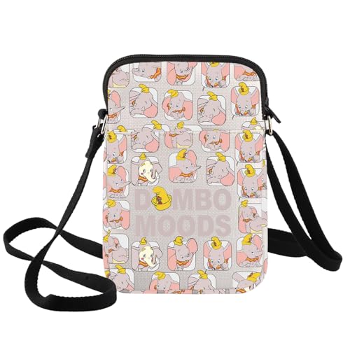 BWWKTOP Elephant Crossbody Purse Cartoon Inspired Gift Flying Elephant Moods Crossover Shoulder Bag