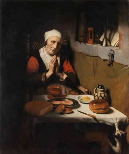 Affiche décorative Nicolaes Maes peinture célèbre vintage 60x90