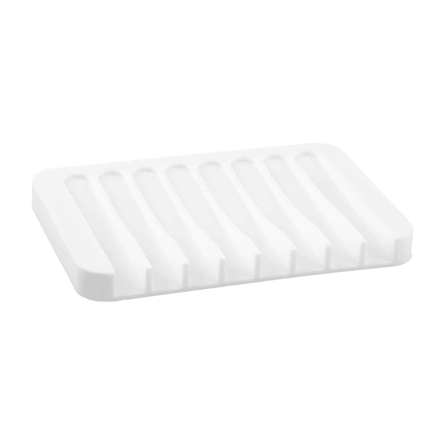 Tabanzhe White Silicone Soap Dish-Self Draining Soap Tray Holder Soap Saver Shower Non-Slip Soap Drying Rack Dish For Bathroom Kitchen Sink Shower Bathtub Travel