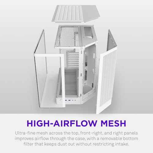 Image of NZXT H6 - Compact Dual-Chamber ATX PC Case - White