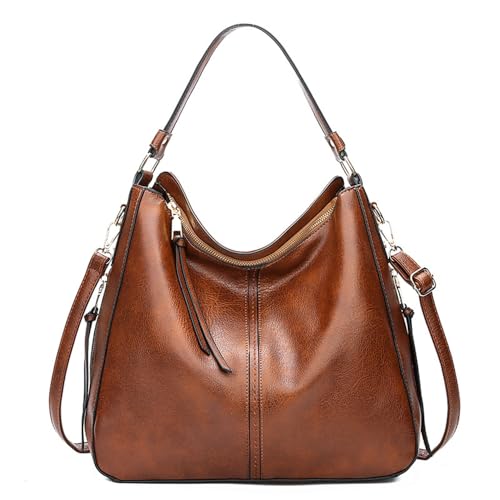 Bolsa Feminina Couro Pu Transversal Luxo Viagem Trabalho COR:MARROM
