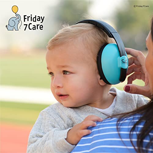 Friday 7Care Baby Ear Protection; Noise Cancelling Sound Proof Infant Headphones; Baby Travel Essential Baby Ear Muffs, Infant Noise Protection - Blue #TOP6