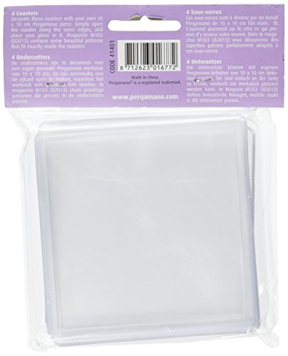 Pergamano - Set di 4 sottobicchieri, Colore